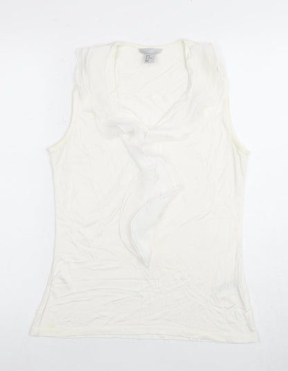Womens UK Size 12 H&M White Basic Blouse