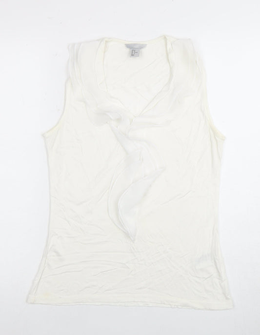 Womens UK Size 12 H&M White Basic Blouse
