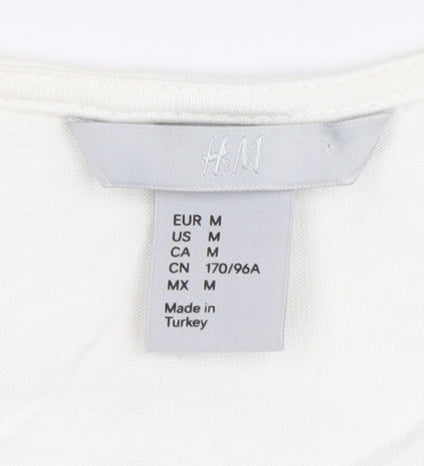 Womens UK Size 12 H&M White Basic Blouse