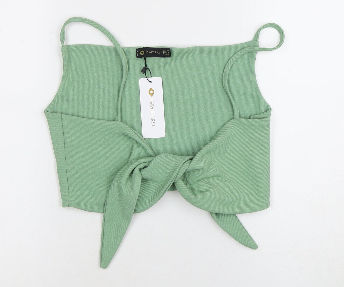 I Saw It First Women's Green Camisole Tank Top Size 12