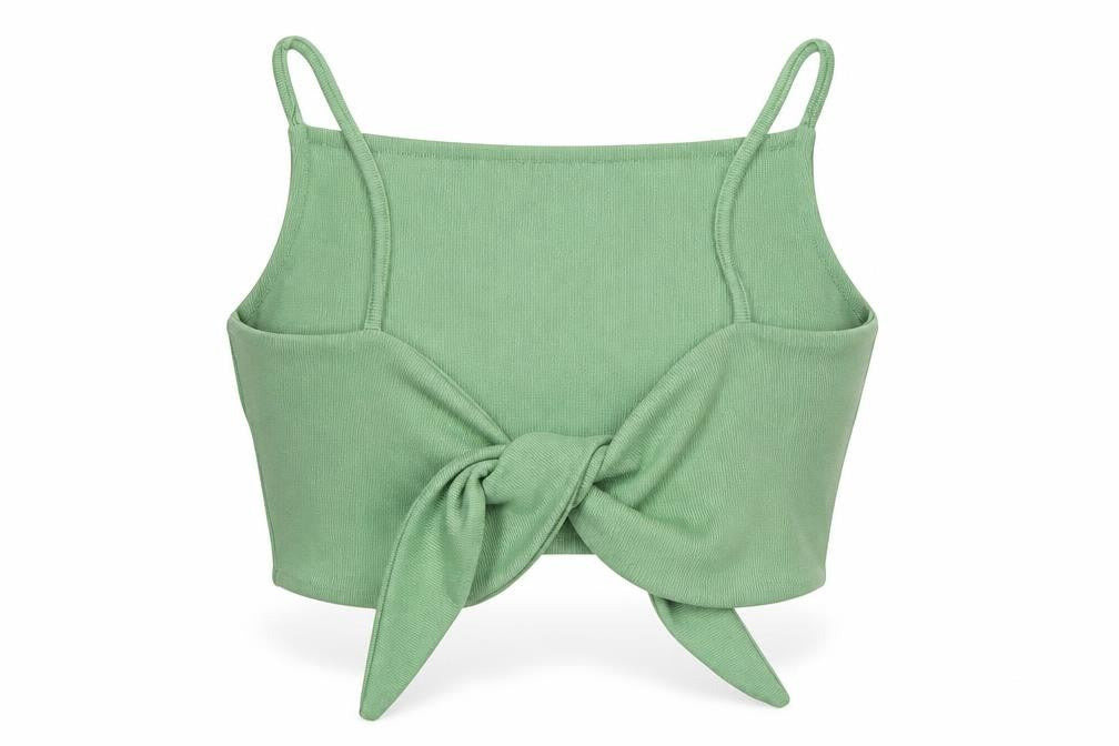 Front view of I Saw It First Women's Green Camisole Tank Top, size 12