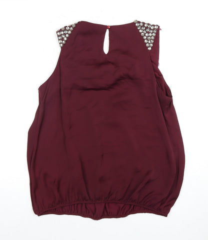 Womens UK Size 14 Redherring Purple Basic Blouse