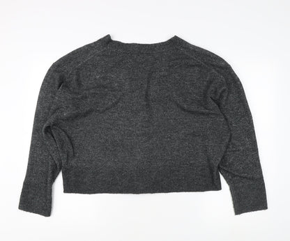 ASOS DESIGN Women's Grey Cardigan UK 10 V-Neck