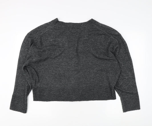 ASOS DESIGN Women's Grey Cardigan UK 10 V-Neck