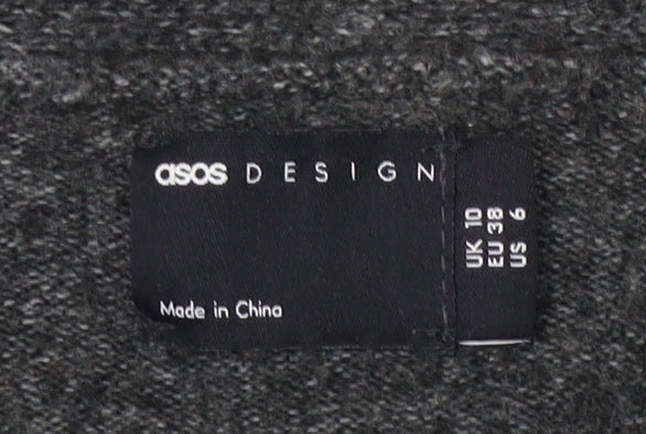 ASOS DESIGN Women's Grey Cardigan UK 10 V-Neck