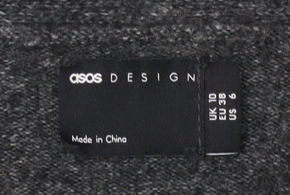 ASOS DESIGN Women's Grey Cardigan UK 10 V-Neck