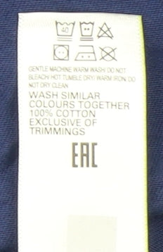 Marks and Spencer Men’s Blue XL Solid T-Shirt