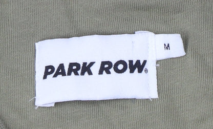 Park Row Women's Green Colourblock T-Shirt - Medium