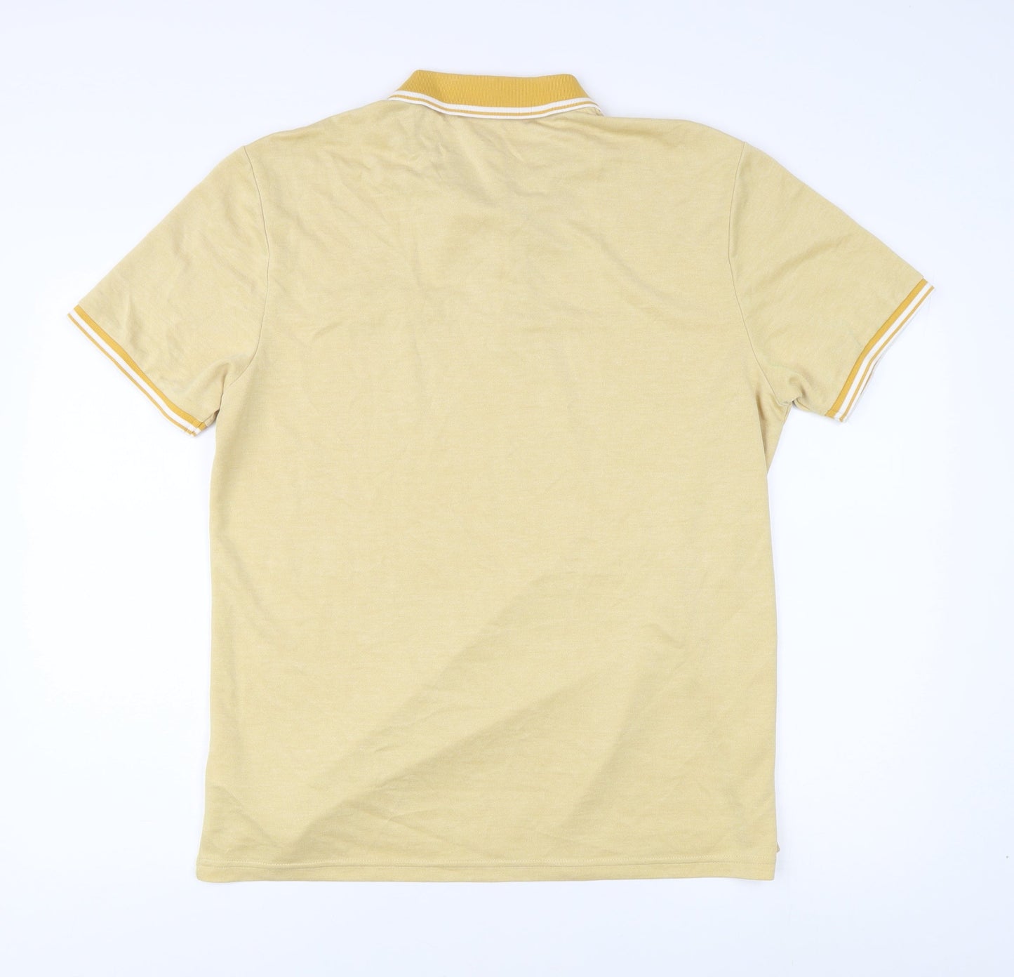 Marks and Spencer Men's Beige Polo Shirt - Size L