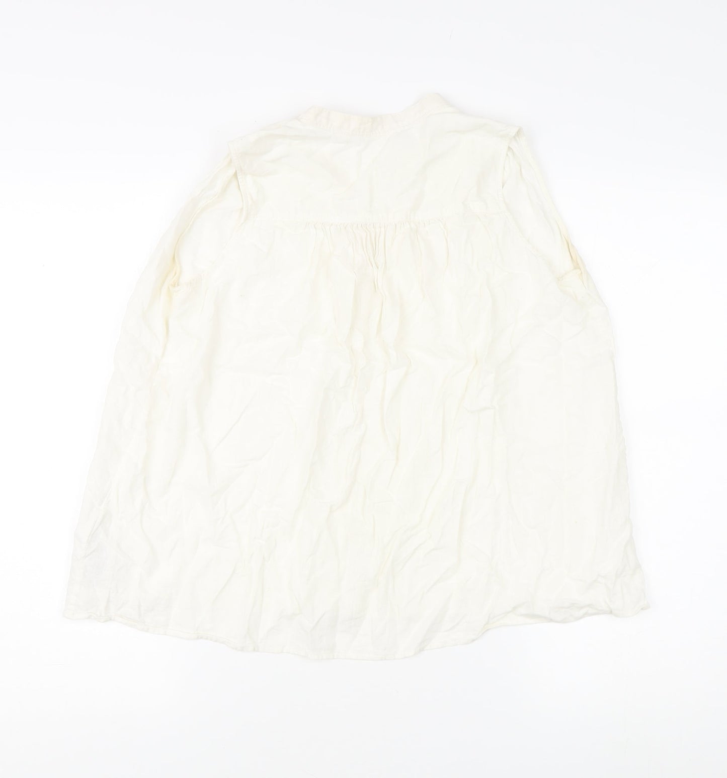 Womens UK Size XS Uniqlo White Basic Button-Up