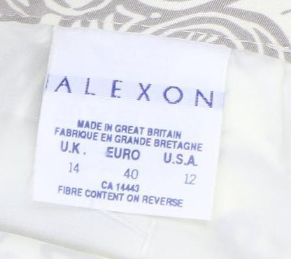 Alexon Women's Ivory Paisley Pencil Skirt Size 14
