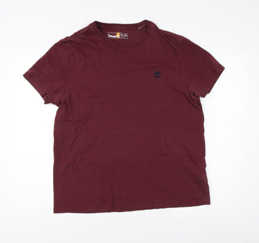 Timberland Men's XL Red Slim Fit Crew Neck T-Shirt
