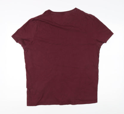 Timberland Men's XL Red Slim Fit Crew Neck T-Shirt