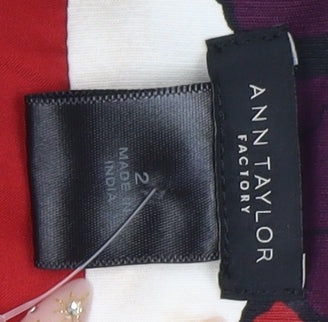 Ann Taylor Women's Red Floral Pencil Skirt Size 2