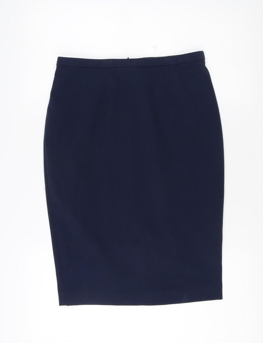 Marks and Spencer Women's Blue Pencil Skirt Size 10