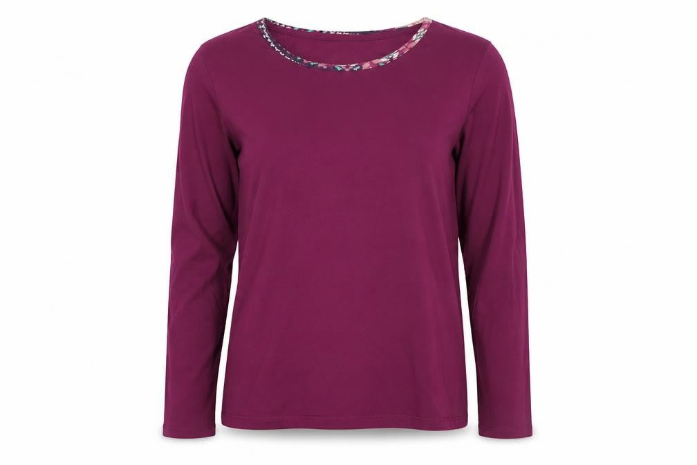 Womens UK Size S Lands' End Purple Basic T-Shirt