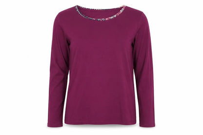 Womens UK Size S Lands' End Purple Basic T-Shirt