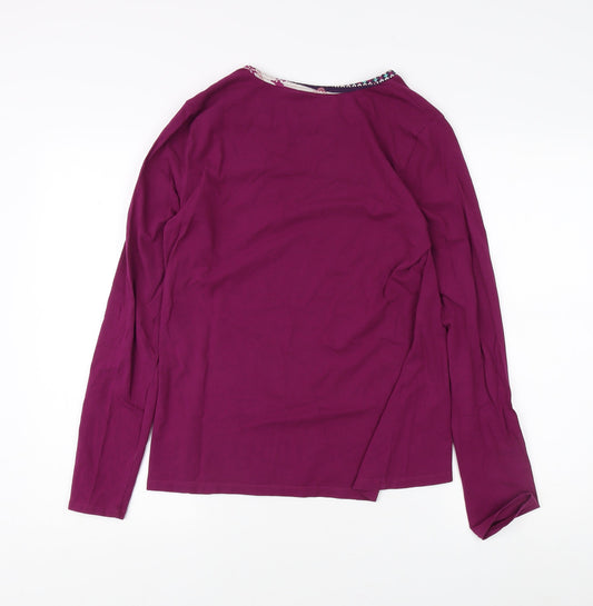 Lands' End Women's Purple T-Shirt S - Classic Style