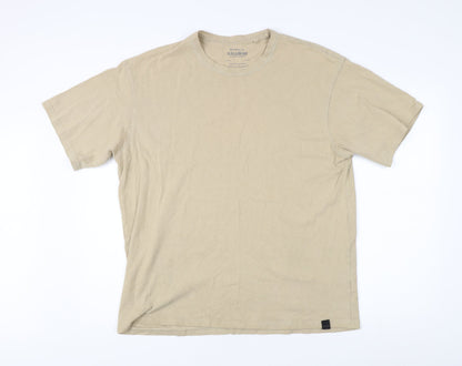Pull & Bear Men's Beige XL Relaxed Fit T-Shirt