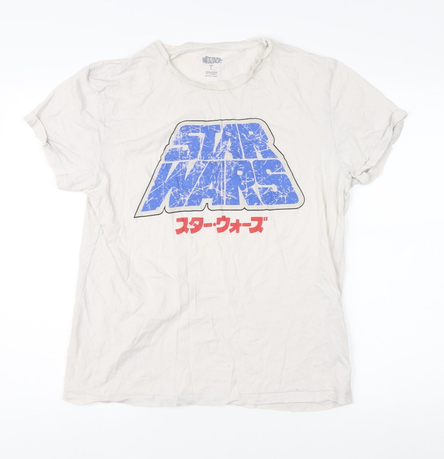 Star Wars White L T-Shirt Men's Graphic Print