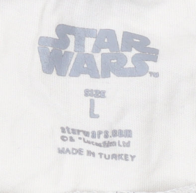 Star Wars White L T-Shirt Men's Graphic Print