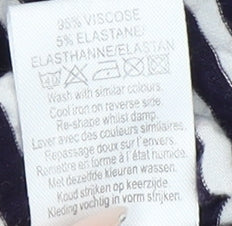 New Look Women's Black Striped Tank Top Size 18