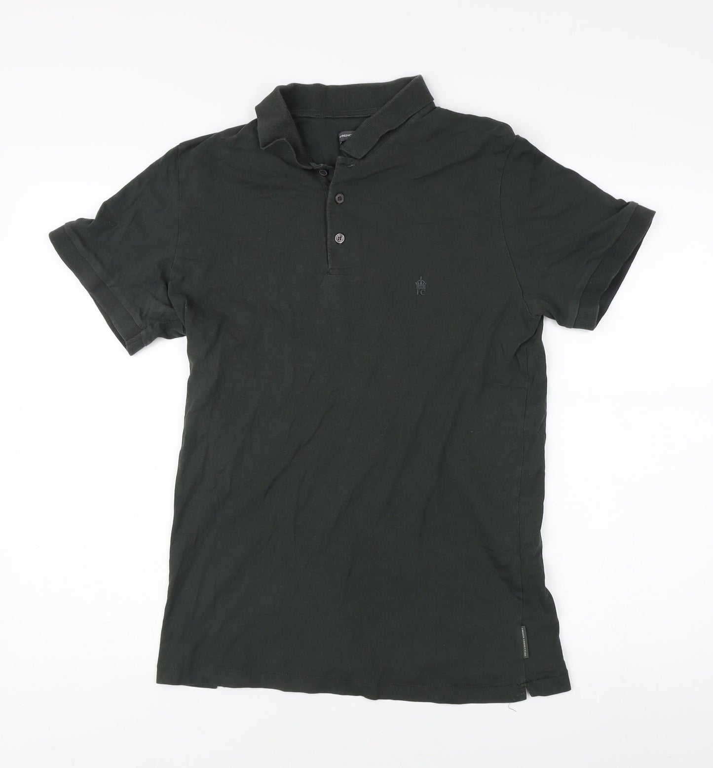 French Connection Women's Black Polo Shirt, L