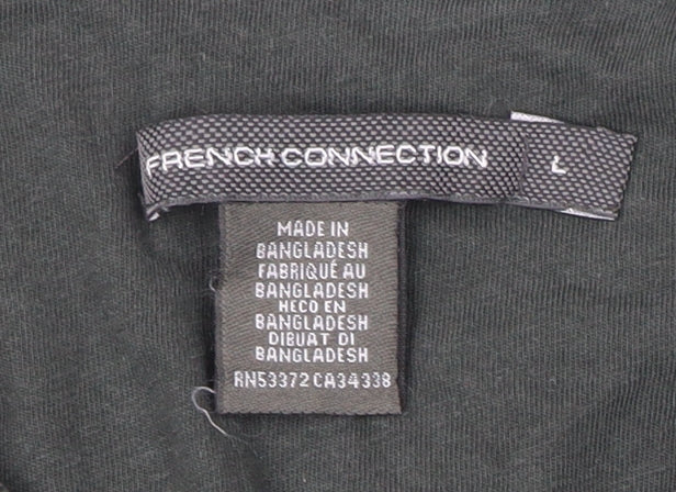 French Connection Women's Black Polo Shirt, L