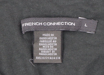 French Connection Women's Black Polo Shirt, L