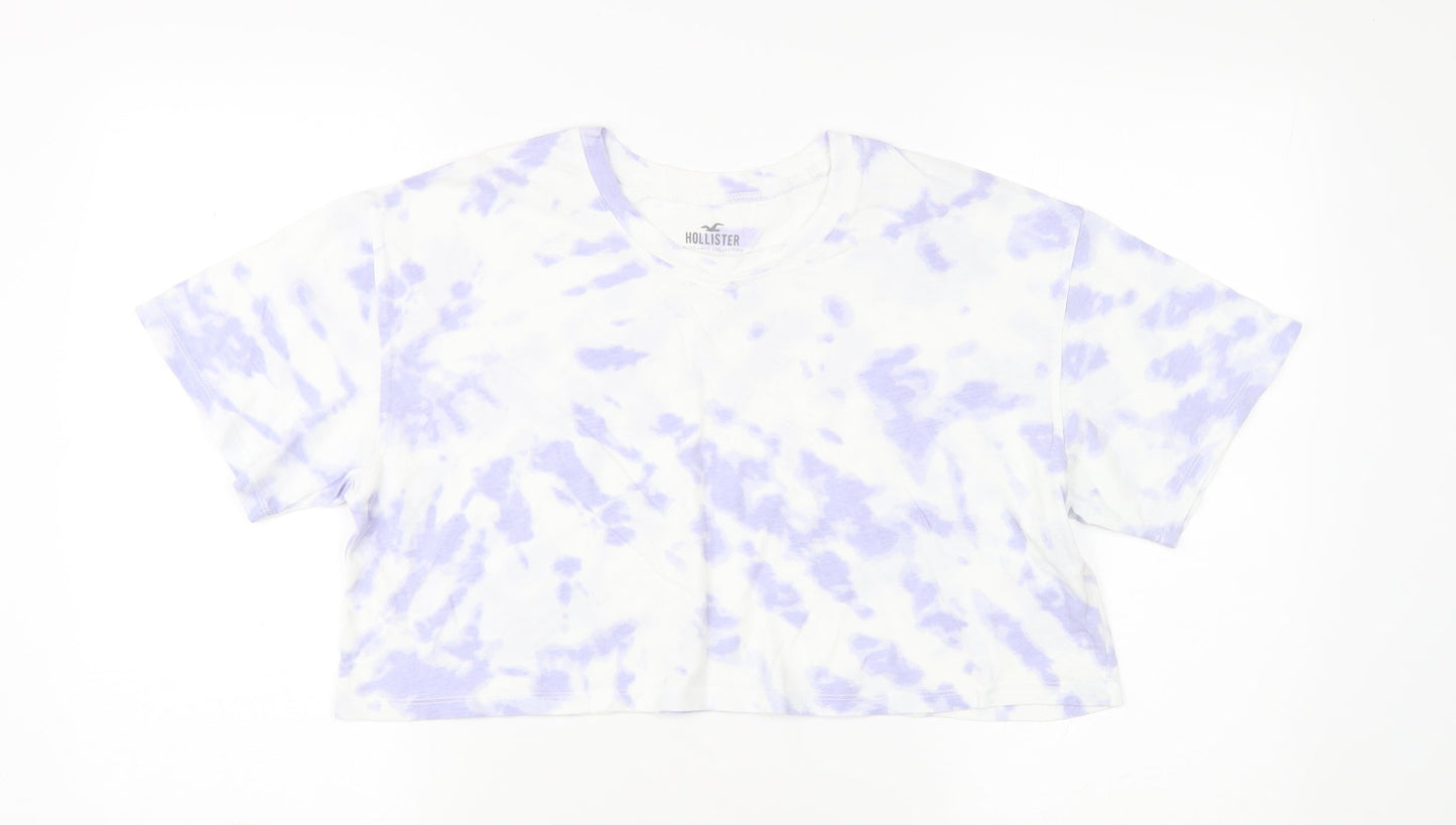 Womens UK Size S Hollister Multicoloured Cropped T-Shirt