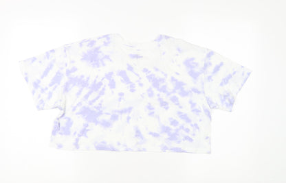 Womens UK Size S Hollister Multicoloured Cropped T-Shirt