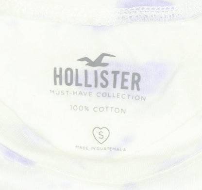 Womens UK Size S Hollister Multicoloured Cropped T-Shirt