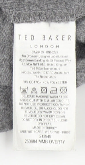 Ted Baker Men's Grey Crew Neck T-Shirt Size L