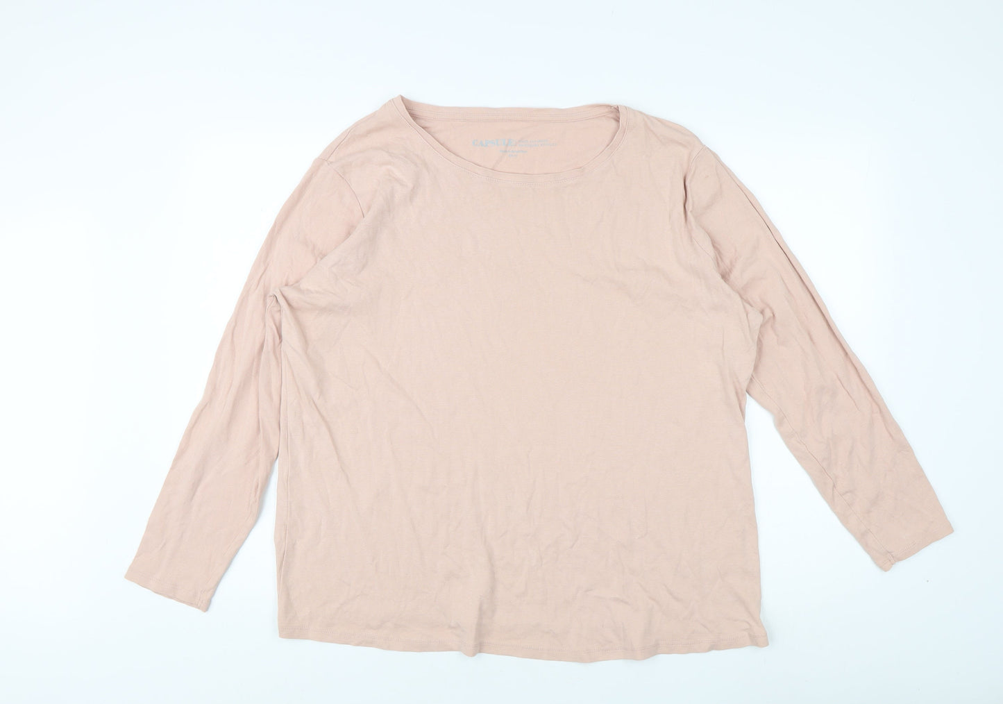 Capsule Women Beige Long Sleeve T-Shirt Size 24