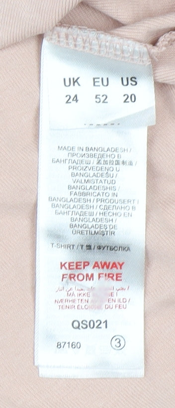 Capsule Women Beige Long Sleeve T-Shirt Size 24