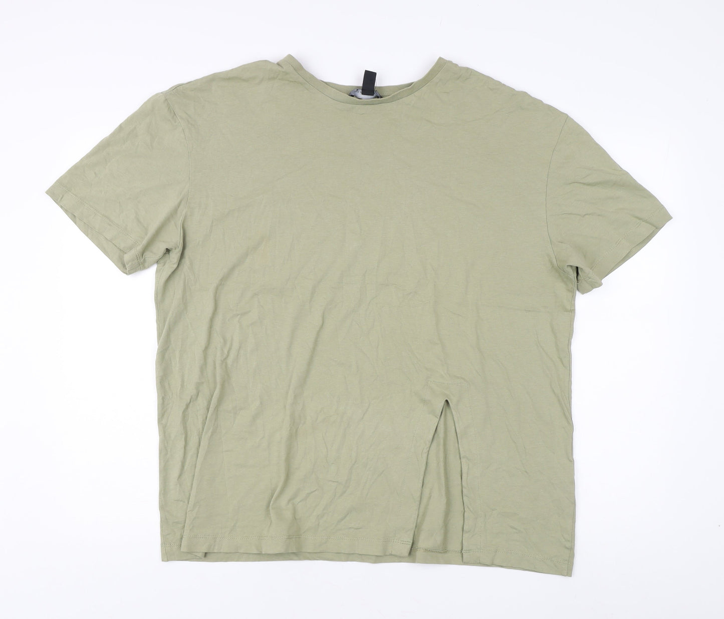 Womens UK Size 16 New Look Green Basic T-Shirt