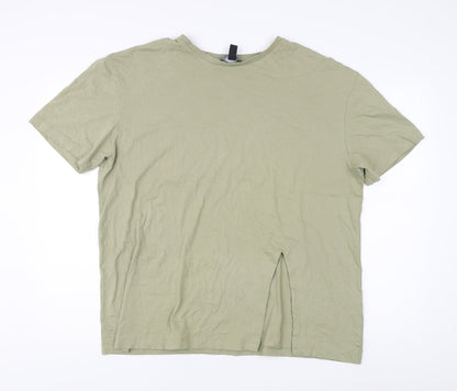 Womens UK Size 16 New Look Green Basic T-Shirt