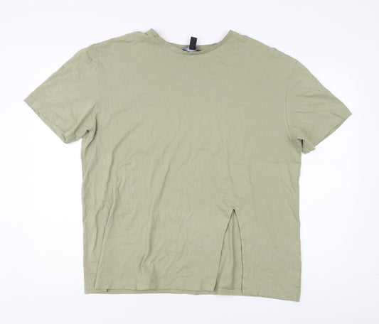 Womens UK Size 16 New Look Green Basic T-Shirt