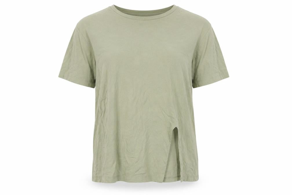 Womens UK Size 16 New Look Green Basic T-Shirt