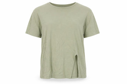 Womens UK Size 16 New Look Green Basic T-Shirt
