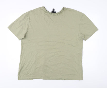 Womens UK Size 16 New Look Green Basic T-Shirt