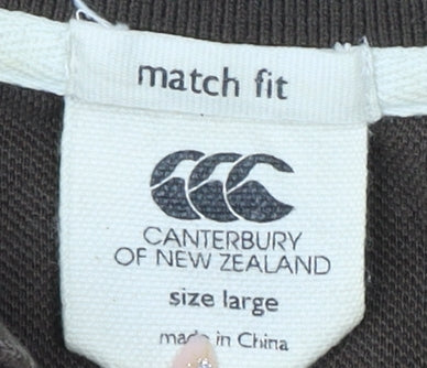 Canterbury Men's Brown Polo Shirt, Size L, Cotton, Excellent