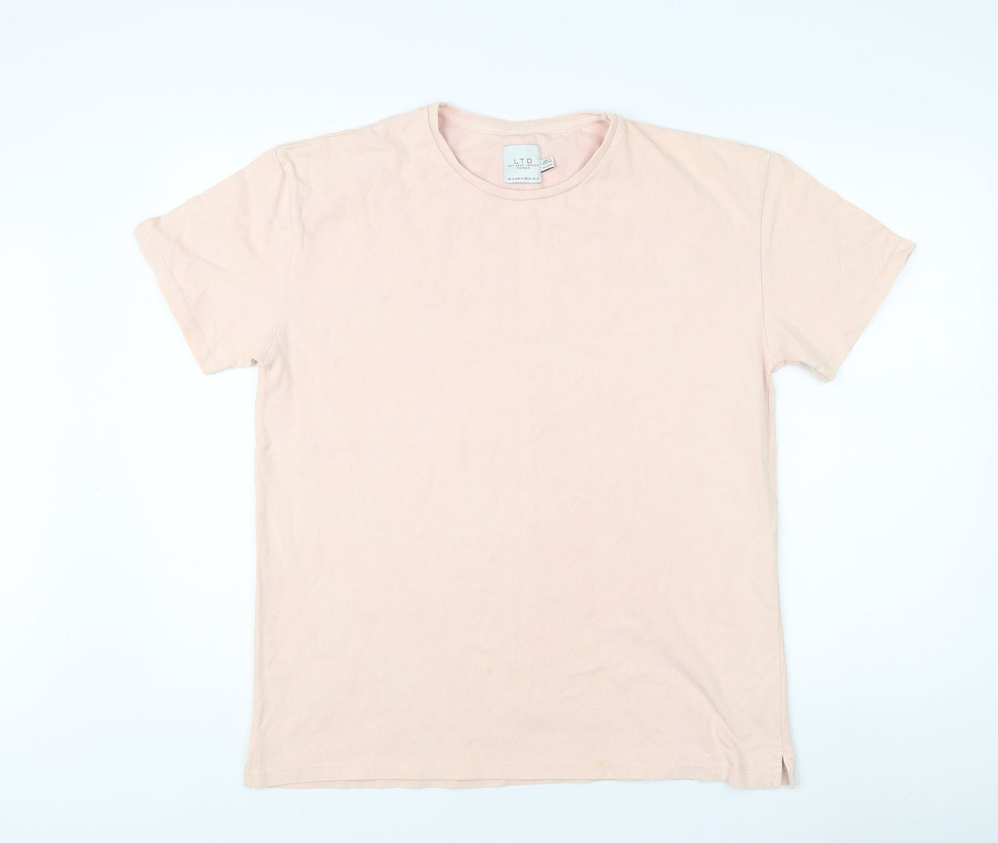 Unisex Adults UK Size S Topman Pink Basic T-Shirt
