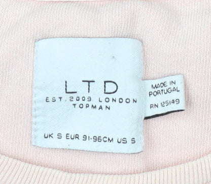 Unisex Adults UK Size S Topman Pink Basic T-Shirt