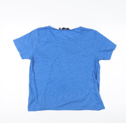 ISLE Women's Blue T-Shirt, Size S, Casual Round Neck
