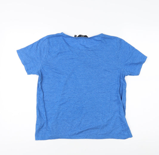 ISLE Women's Blue T-Shirt, Size S, Casual Round Neck