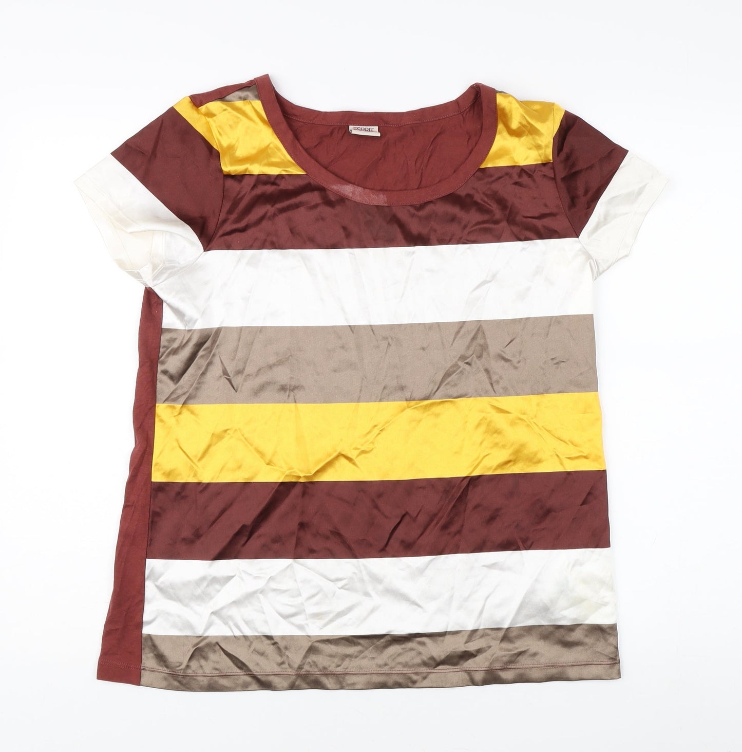 Esprit Women's Multicoloured L Striped T-Shirt