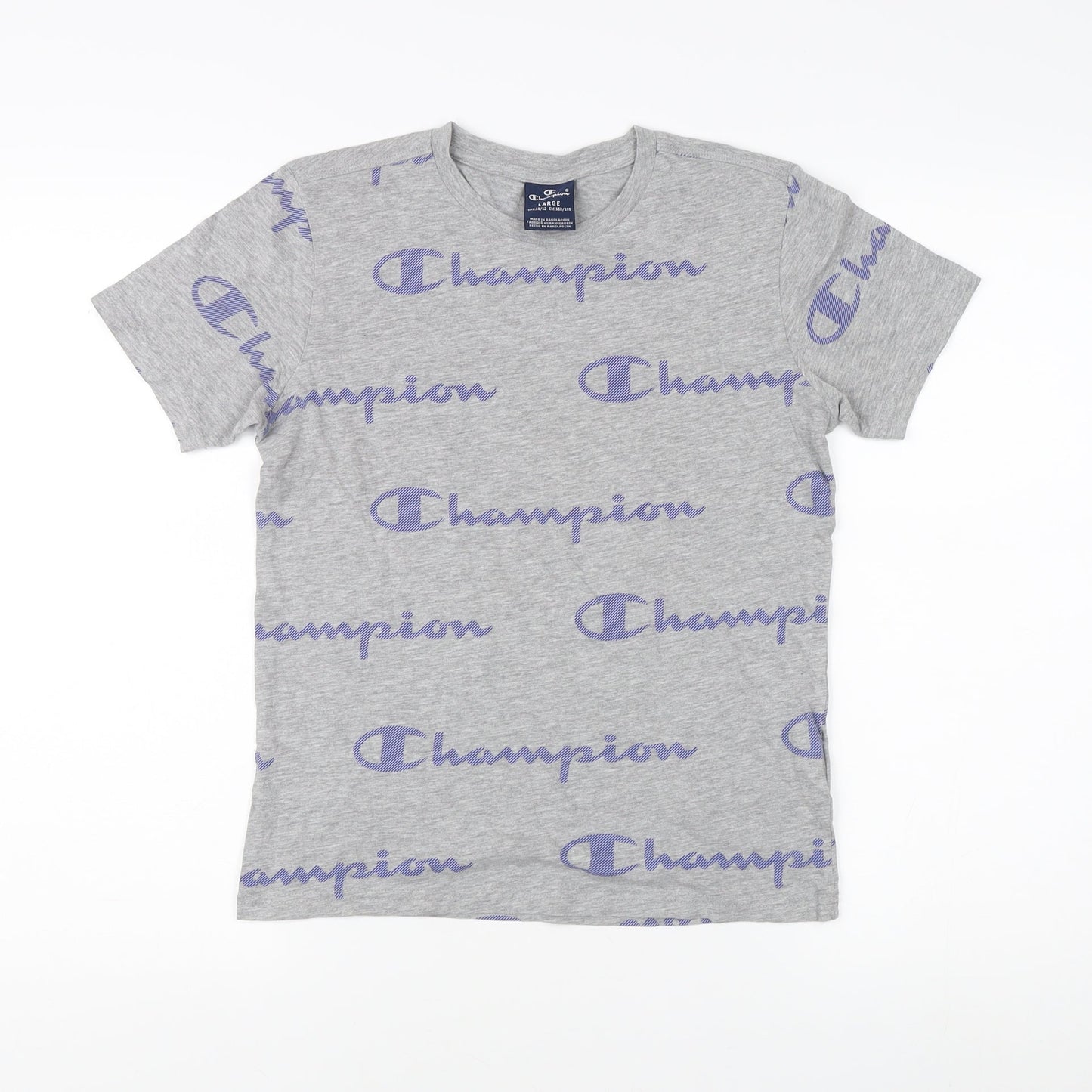 Champion Grey Basic T-Shirt L for Teens