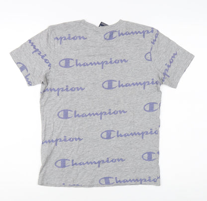 Champion Grey Basic T-Shirt L for Teens