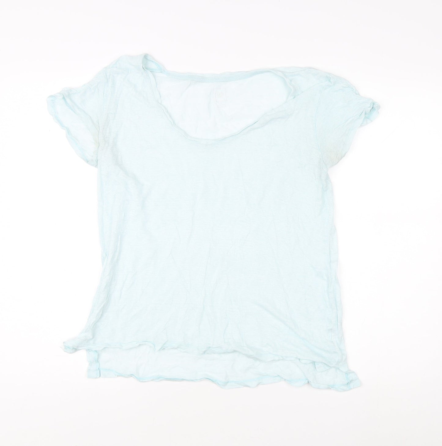 Gap Women's Blue Scoop Neck T-Shirt - Size S